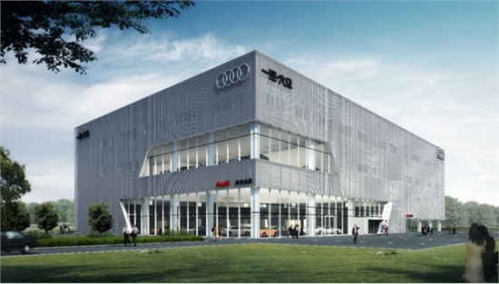 西安运通瑞迪奥迪4S店展厅精装修工程